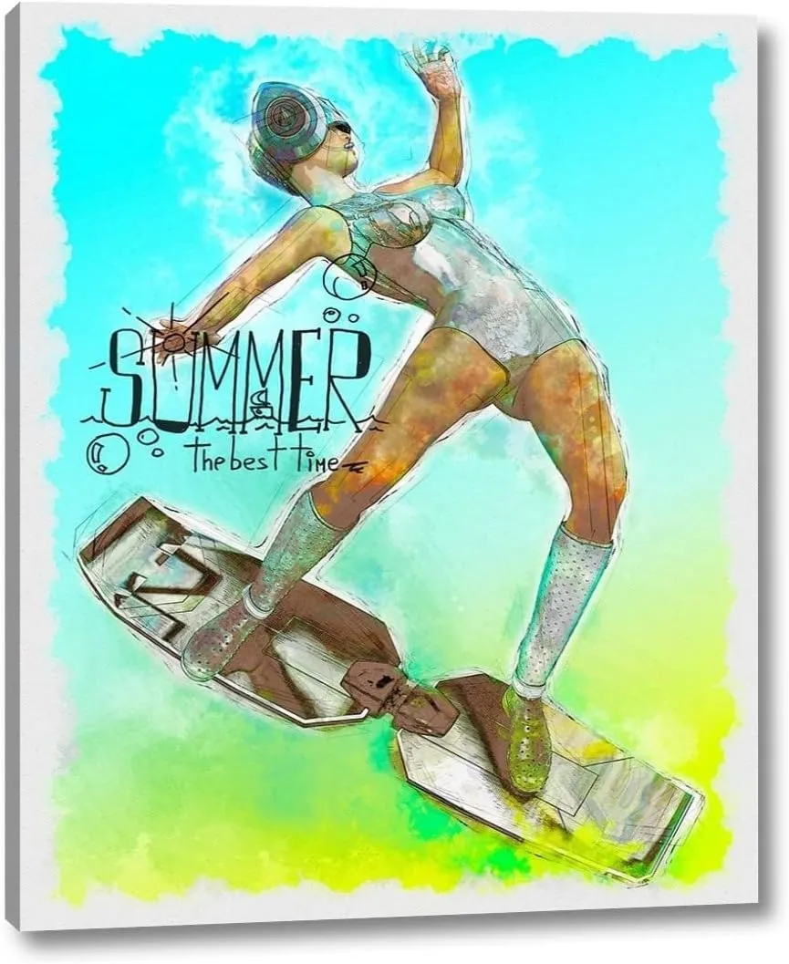 Airboard by Ronald Bolokofsky - 19" x 24" Canvas Art Print Gallery Wrapped - Ready to Hang