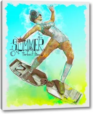 Airboard by Ronald Bolokofsky - 19" x 24" Canvas Art Print Gallery Wrapped - Ready to Hang