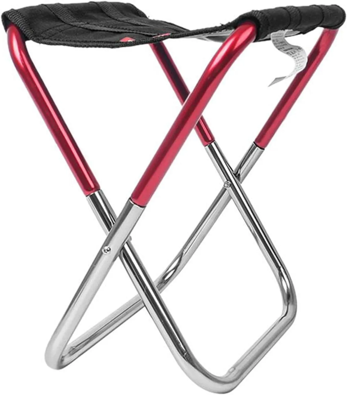 AISHANBAIHUODIAN Outdoor Folding Chair Simple Folding Mini Stool Portable Camping Fishing Train Stool Camp Chair (Color : RED)