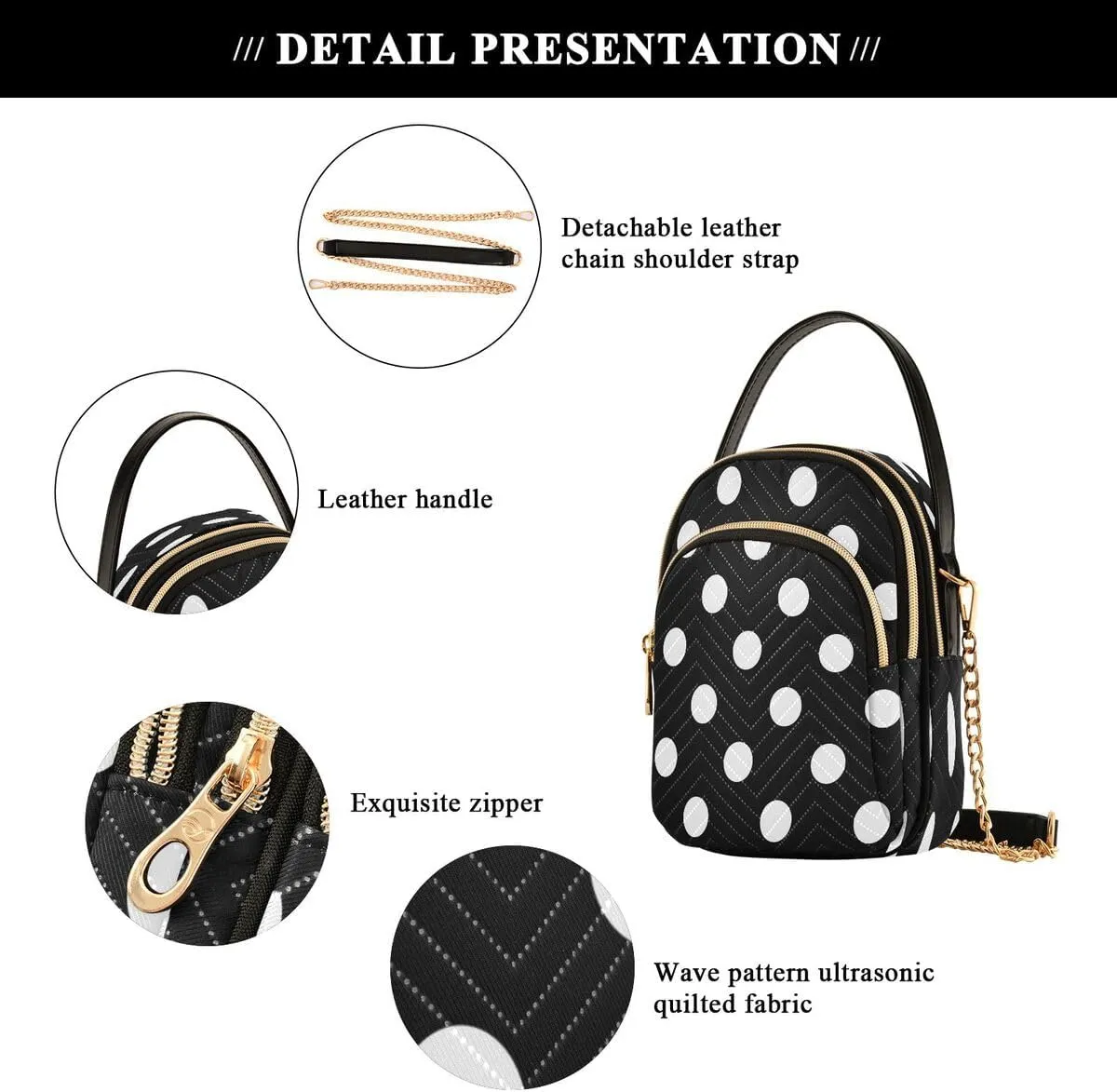 ALAZA Crossbody Bag Small Shoulder Handbags Leather Purse for Women