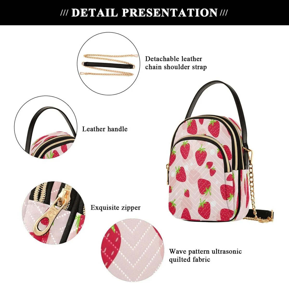 ALAZA Crossbody Bag Small Shoulder Handbags Leather Purse for Women