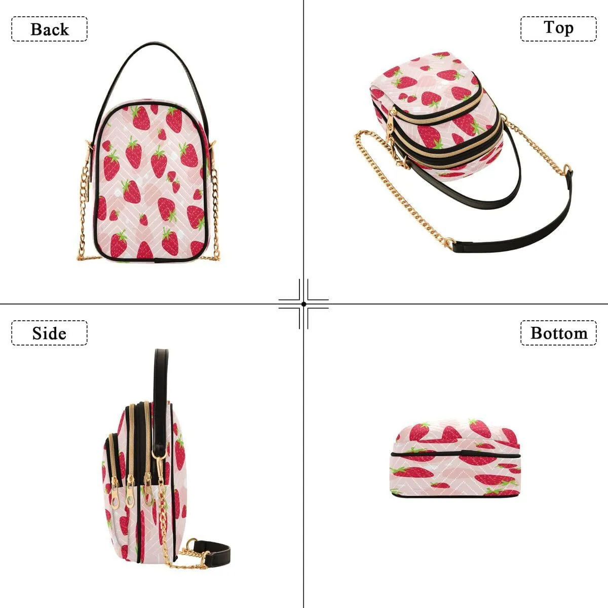 ALAZA Crossbody Bag Small Shoulder Handbags Leather Purse for Women