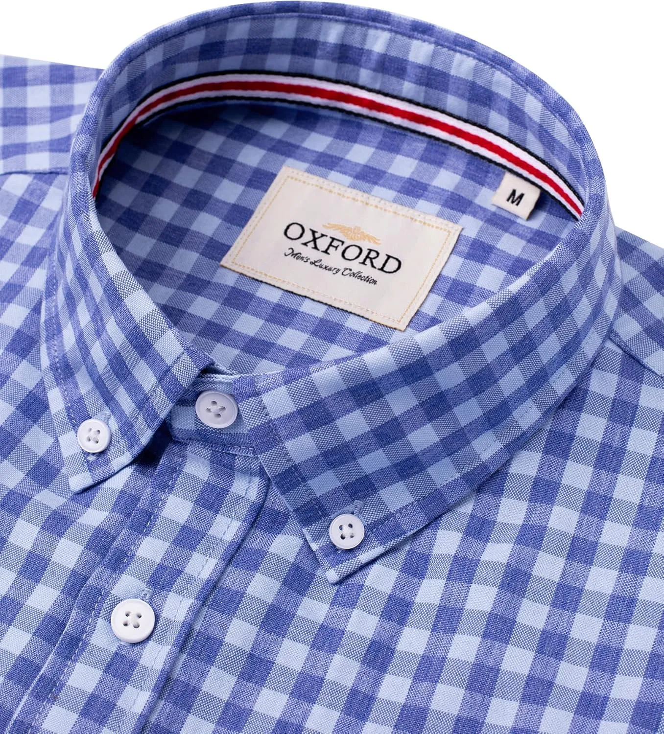 Alimens & Gentle Mens Solid Oxford Shirt Long Sleeve Dress Shirt Work Casual Button Down Shirts with Pocket