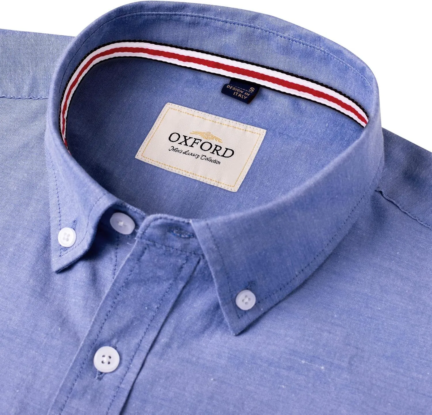 Alimens & Gentle Mens Solid Oxford Shirt Long Sleeve Dress Shirt Work Casual Button Down Shirts with Pocket