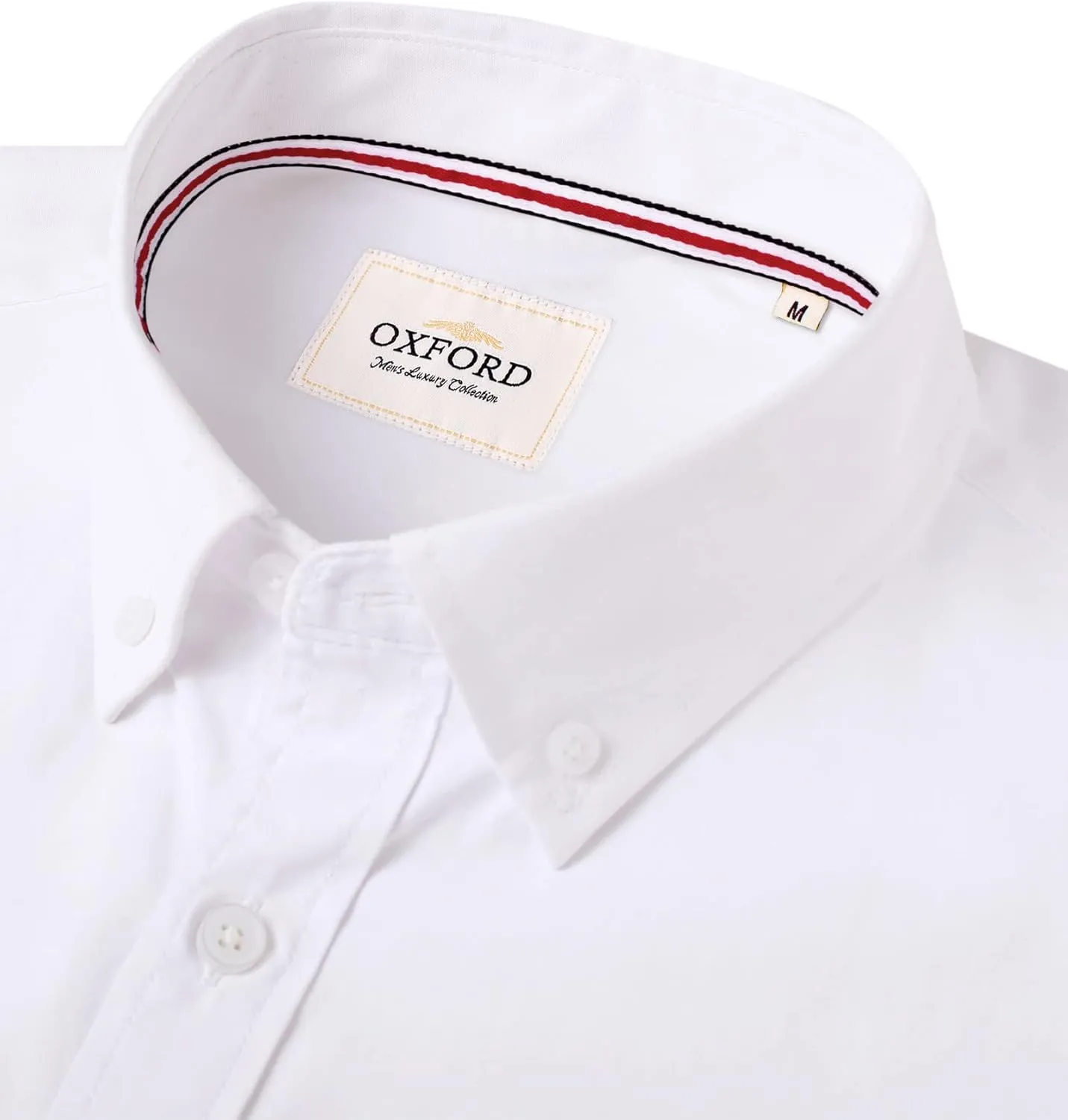 Alimens & Gentle Mens Solid Oxford Shirt Long Sleeve Dress Shirt Work Casual Button Down Shirts with Pocket