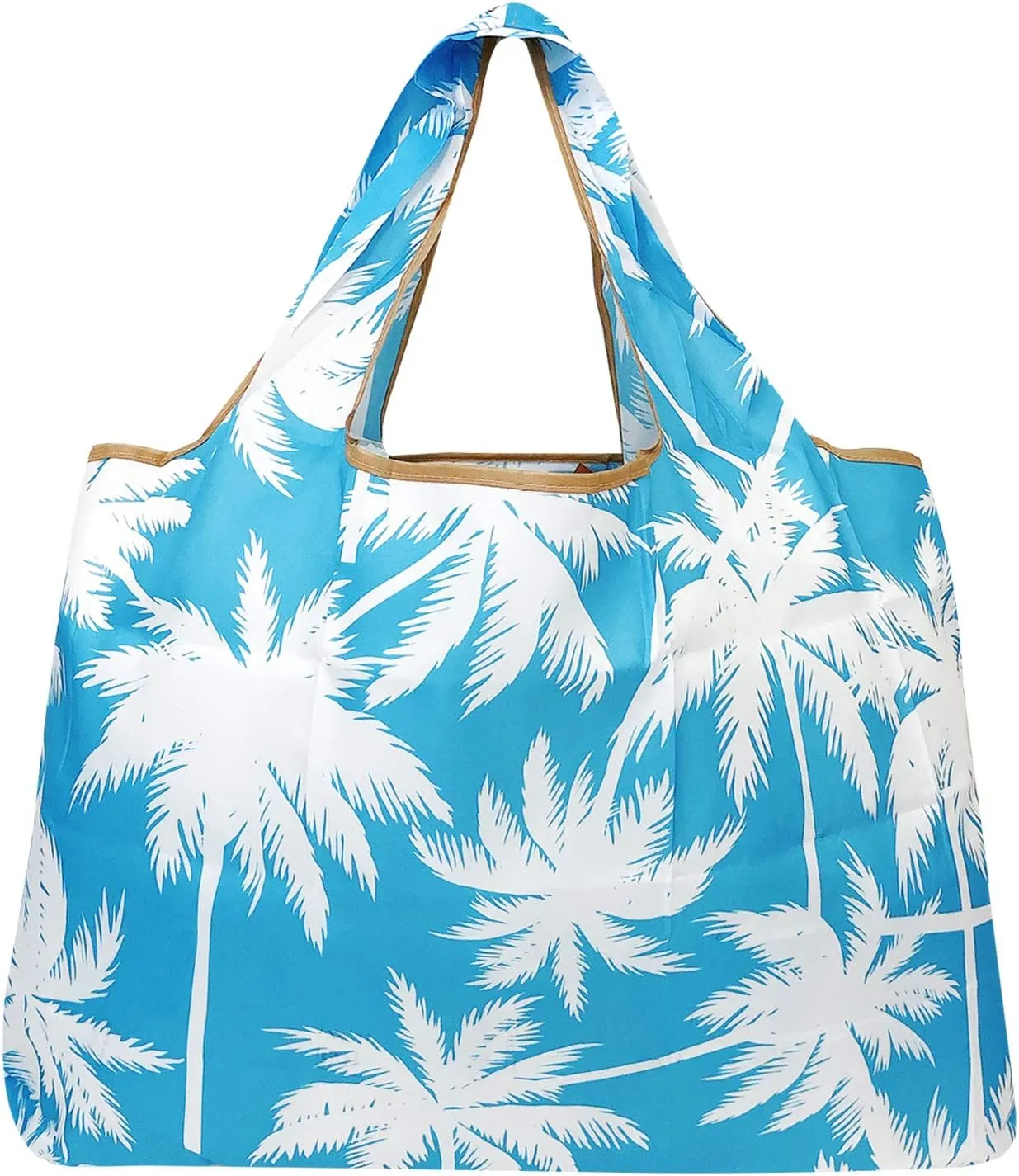 alldyrew Large Foldable Tote Nylon Reusable Grocery Bag, 3 Pack