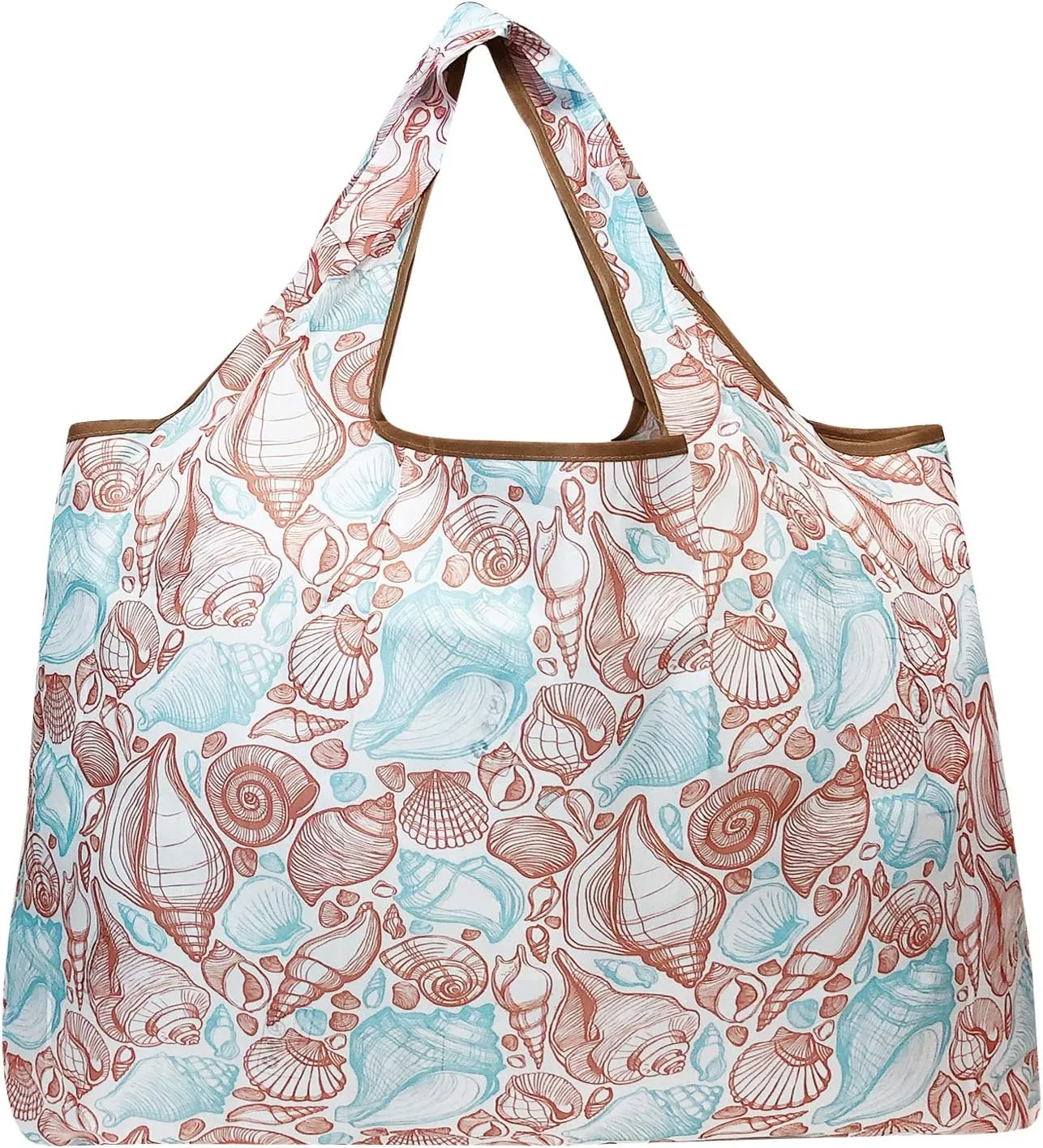 alldyrew Large Foldable Tote Nylon Reusable Grocery Bag, 3 Pack