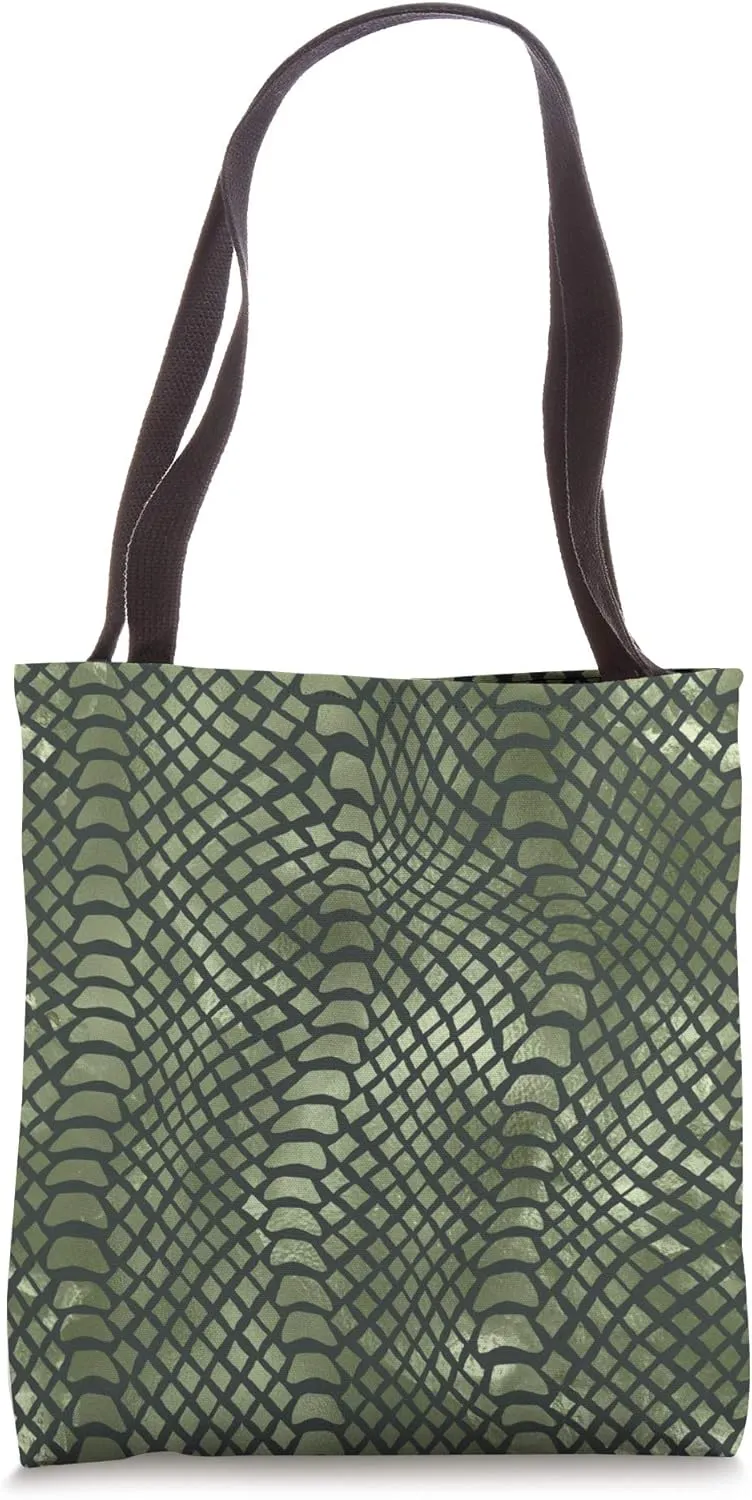 Alligator Crocodile Reptile Skin Vintage Art Print Pattern Tote Bag