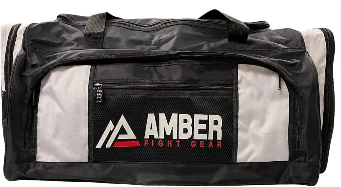 Amber Fight GearHoldallGym Bag Duffle Mesh Bags Workout Bag Gym Bagfor Boxing, MMA, Kickboxing Wrestling, or Active Athlete Bag. It’s a Breathable Duffel Bag for Sweaty Clothes and Equipment
