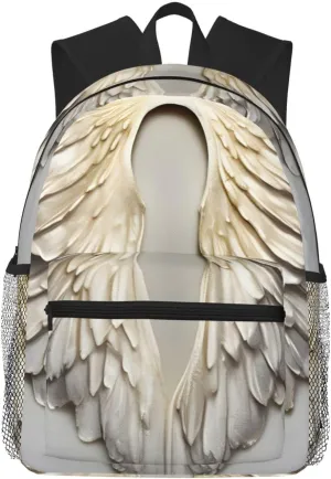 Angel Wing Print Lightweight And Comfortable Duffel Bag, Casual Daypack, Multipurpose Backpack