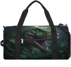 Angry T Rexs Travel Duffel Bag for Men Women with Shoe Compartment Waterproof