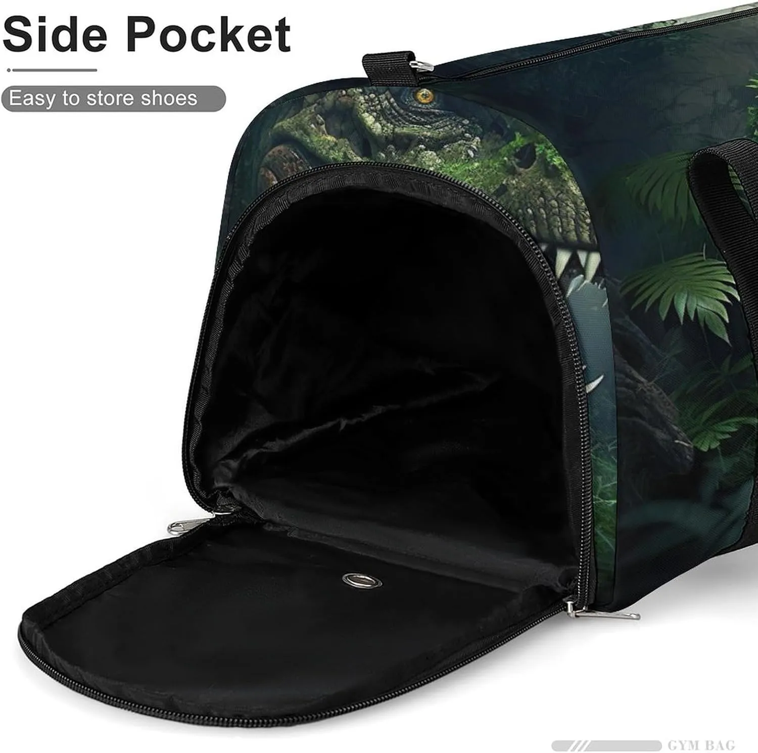 Angry T Rexs Travel Duffel Bag for Men Women with Shoe Compartment Waterproof