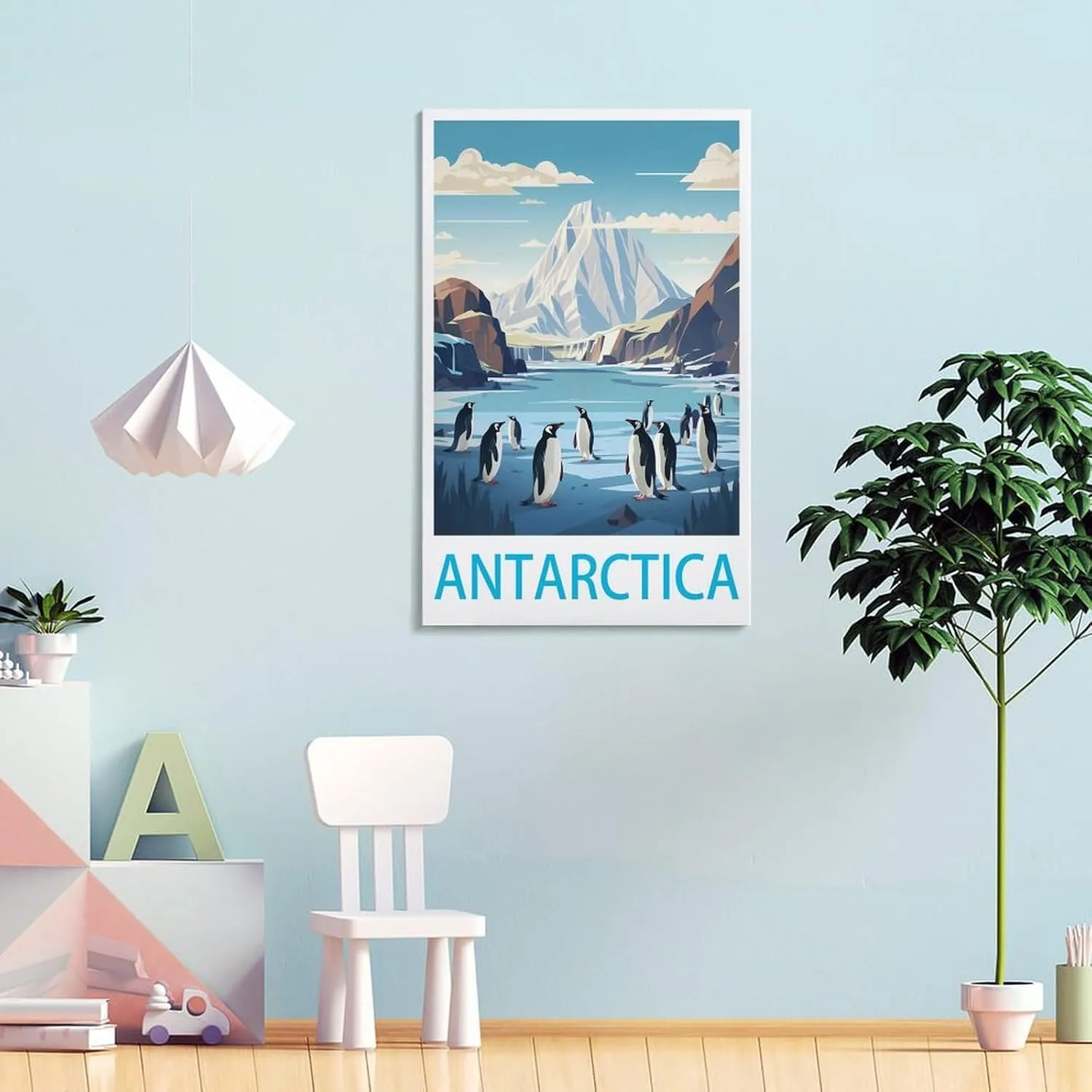 Antarctica Travel Poster Print Canvas Wall Art for Bedroom Living Room HD Print Posters 24x36inch(60x90cm)