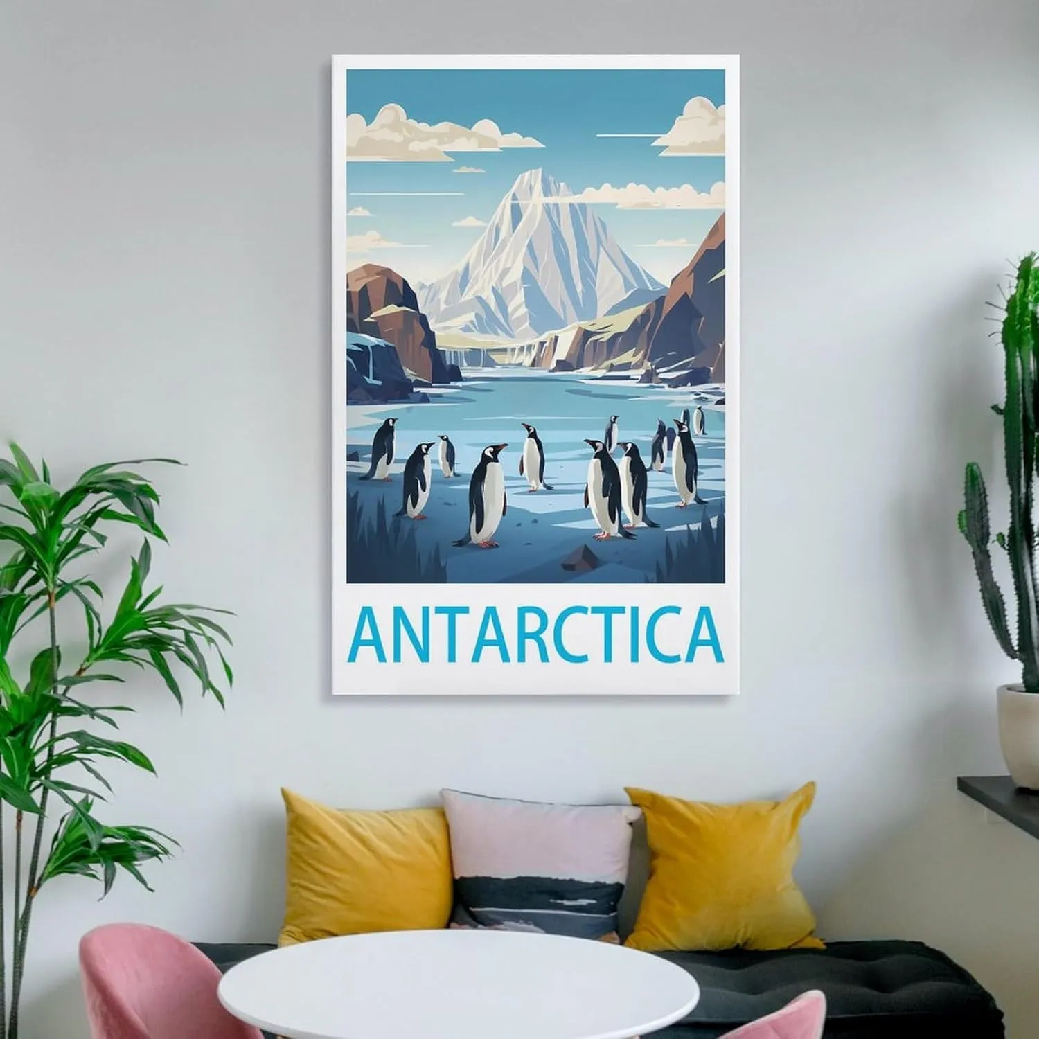 Antarctica Travel Poster Print Canvas Wall Art for Bedroom Living Room HD Print Posters 24x36inch(60x90cm)
