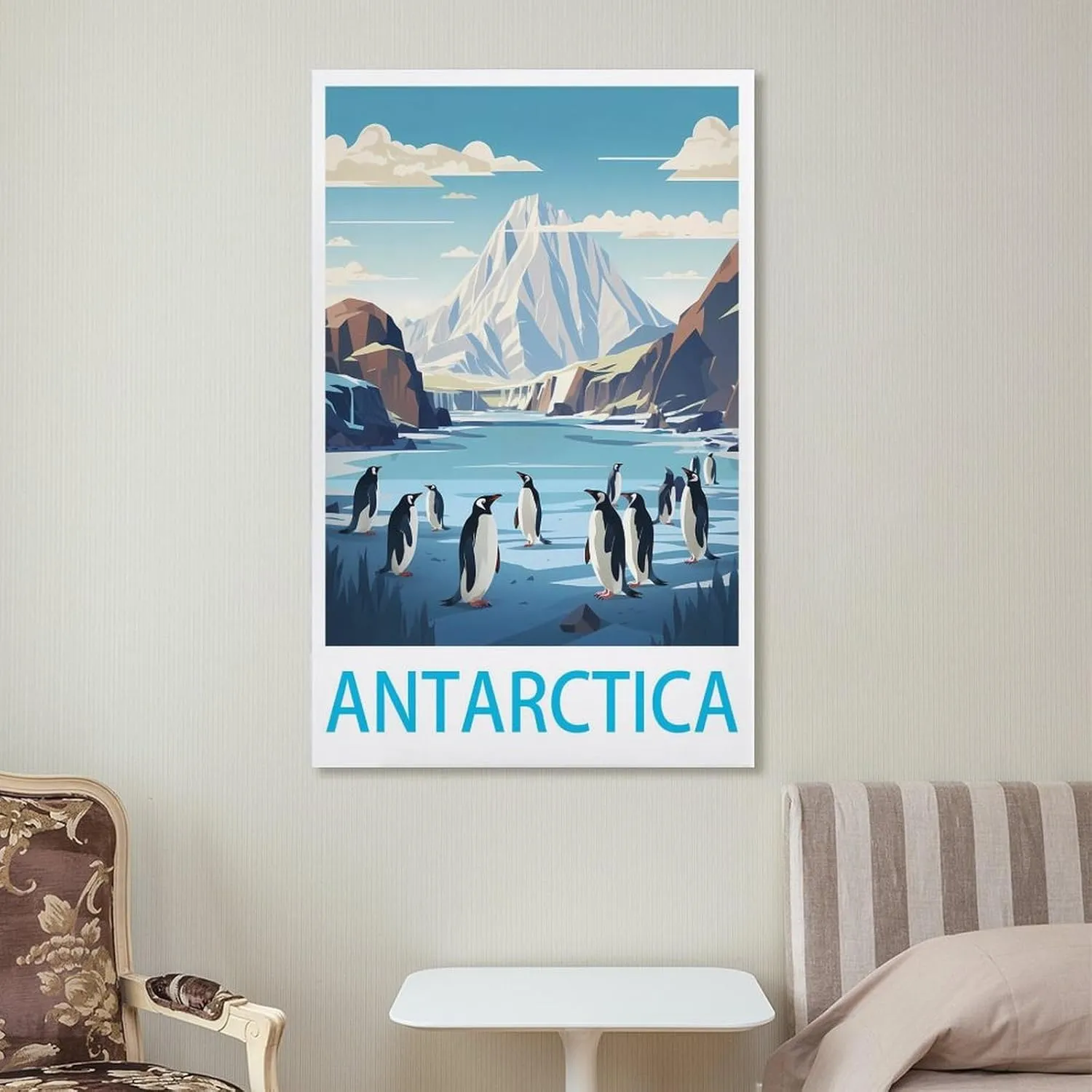 Antarctica Travel Poster Print Canvas Wall Art for Bedroom Living Room HD Print Posters 24x36inch(60x90cm)