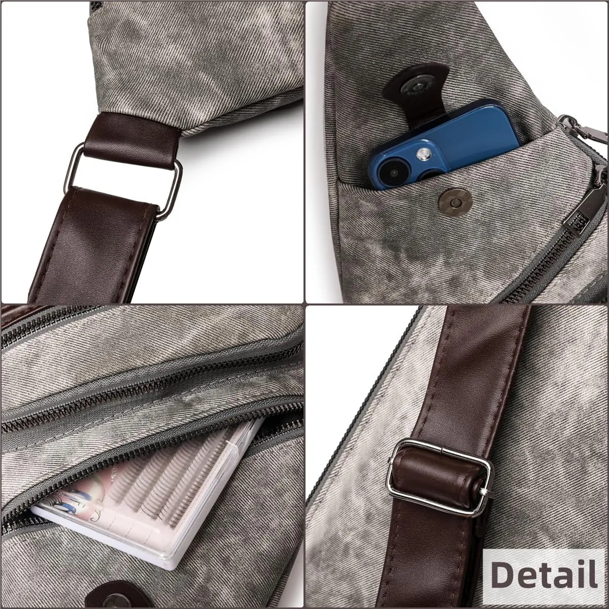 Anti Theft Travel Bag - Side Crossbody Sling Backpack for Women & Men - Waterproof & Theft Proof