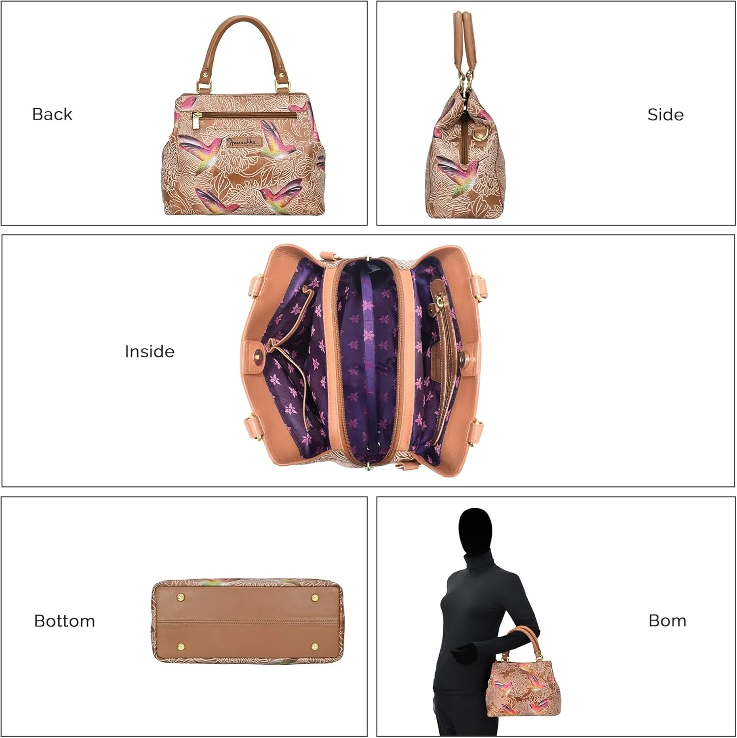 Anuschka Multi Compartment Satchel-690