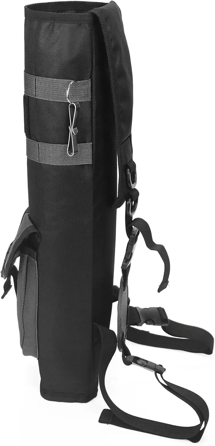 Archery Lightweight Back Arrow Quiver Dual Use Hip Arrows Bag Arrow Holder with Shoulder Strap and Belt Clip for Arrows, Bow Hunting and Target Practicing