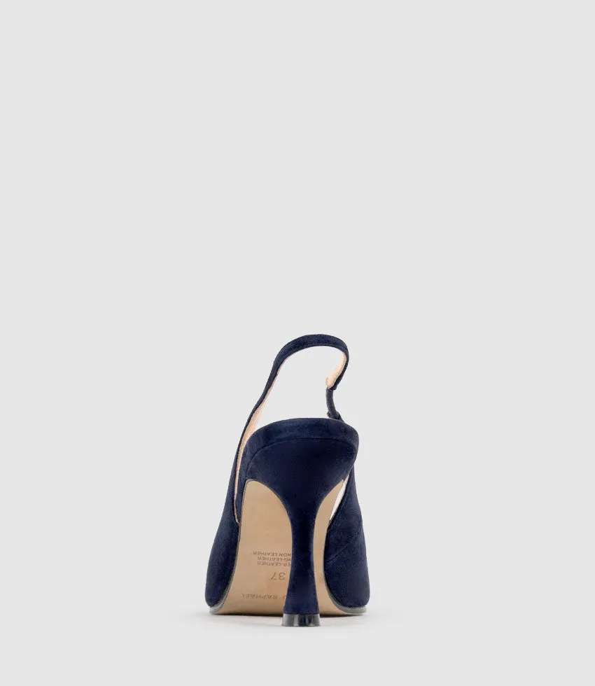 ARILLA85 Slingback Pump in Navy Suede