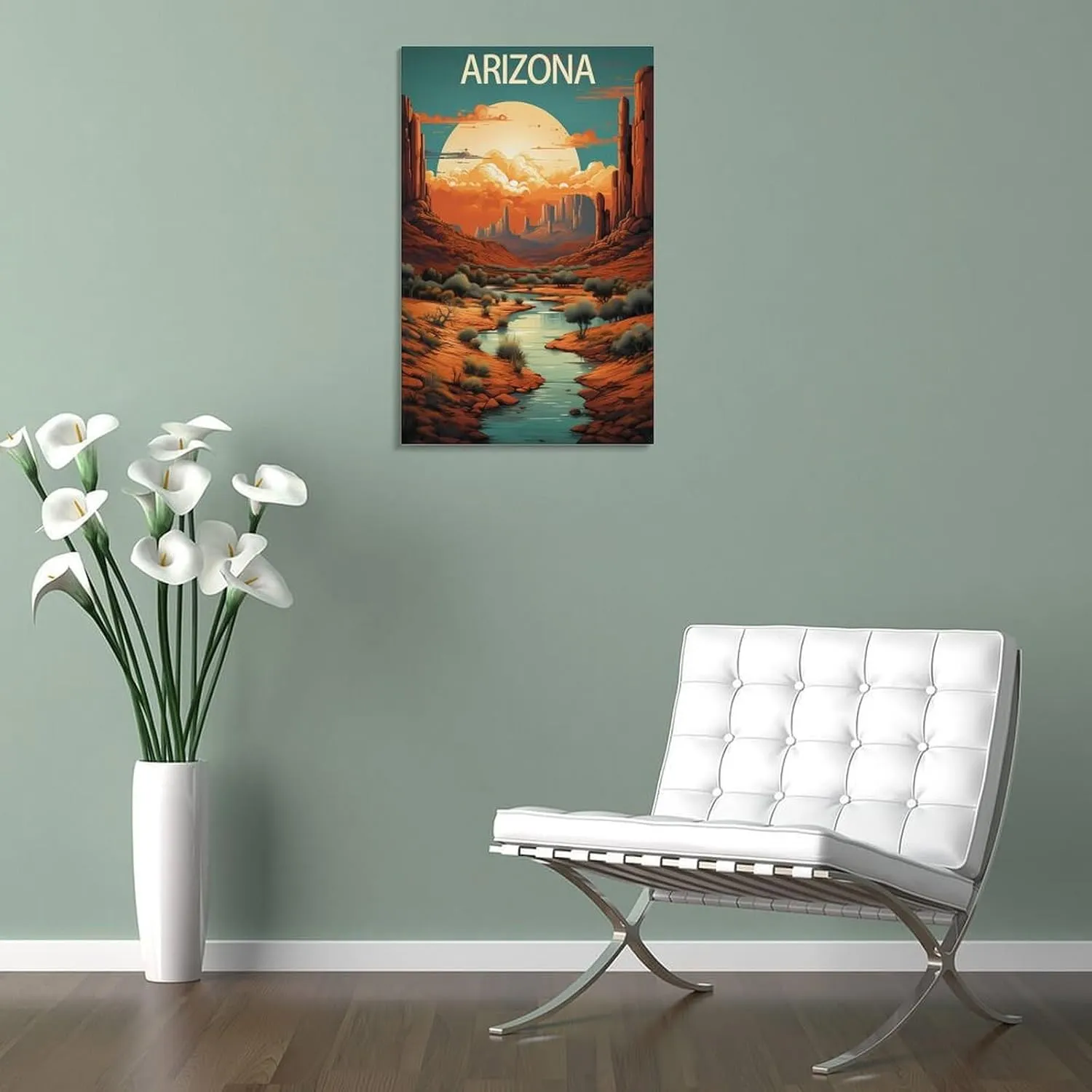 Arizona Travel Poster Print Canvas Wall Art for Bedroom Living Room HD Print Posters 24x36inch(60x90cm)