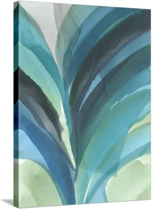 ART.COM Stretched Canvas Print Big Blue Leaf II by Jodi Fuchs, 24" x 32"