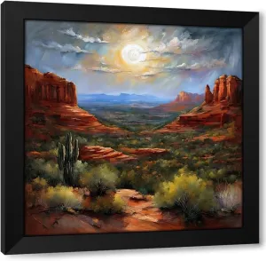 ArtDirect Desert Sunrise Custom Framed Art Print Giclee Print or Canvas Options with Various Sizes and Customization by Bolokofsky, Ronald