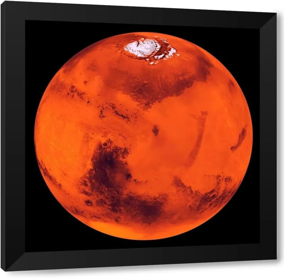 ArtDirect The North Polar Residual ice cap of the Planum Boreum Region Custom Framed Art Print Giclee Print or Canvas Options with Various Sizes and Customization by NASA