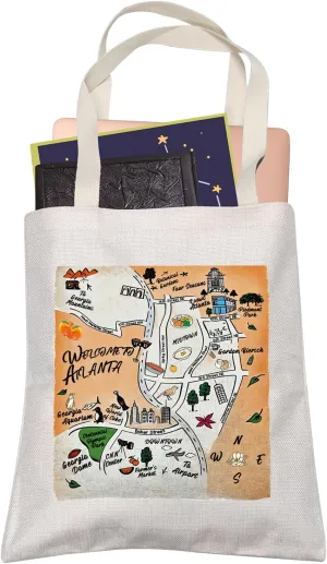 Atlanta Tote Bag Georgia USA Lover Travel Reusable Shopping Bag Graduation Christmas Trip Gift for Her