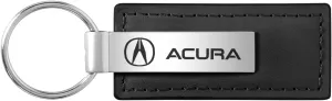 Au-TOMOTIVE GOLD, INC. Officially Licensed Rectangular Leather Key Chain for Acura (Black)