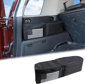 Aunginsy Car Trunk Organizer Compatible with Toyota FJ Cruiser 2007-2021 Trunk Storage Box Left Backseat Hanging Organizer Storage Bag Multi-Compartment Oxford Cloth With USA Flag Pattern Accessories
