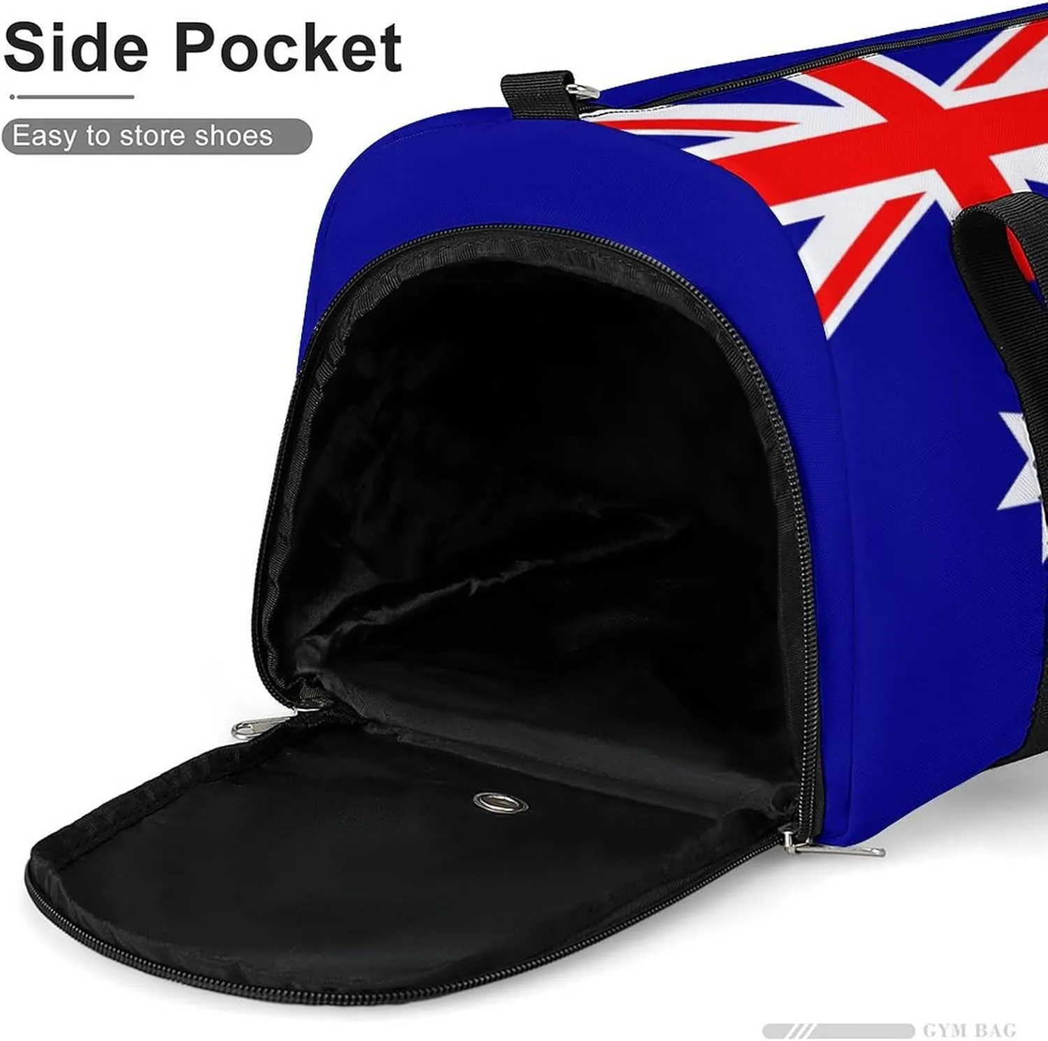Australia Flag Sports Gym Bag for Boys Girls with Shoe Compartment Weekender