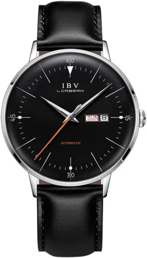 Automatic Watches for Men Self-Winding Watch with Leather Strap