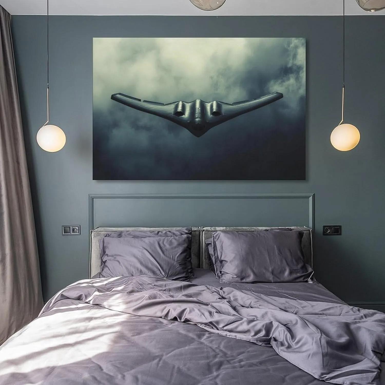 Aviation Wall Decor Northrop-Grumman B-2 Spirit Bomber Art Print Poster (18) Wall Art Picture Painting Poster Canvas Print Posters Artworks Bedroom Living Room Decor 20x30inch(50x75cm)