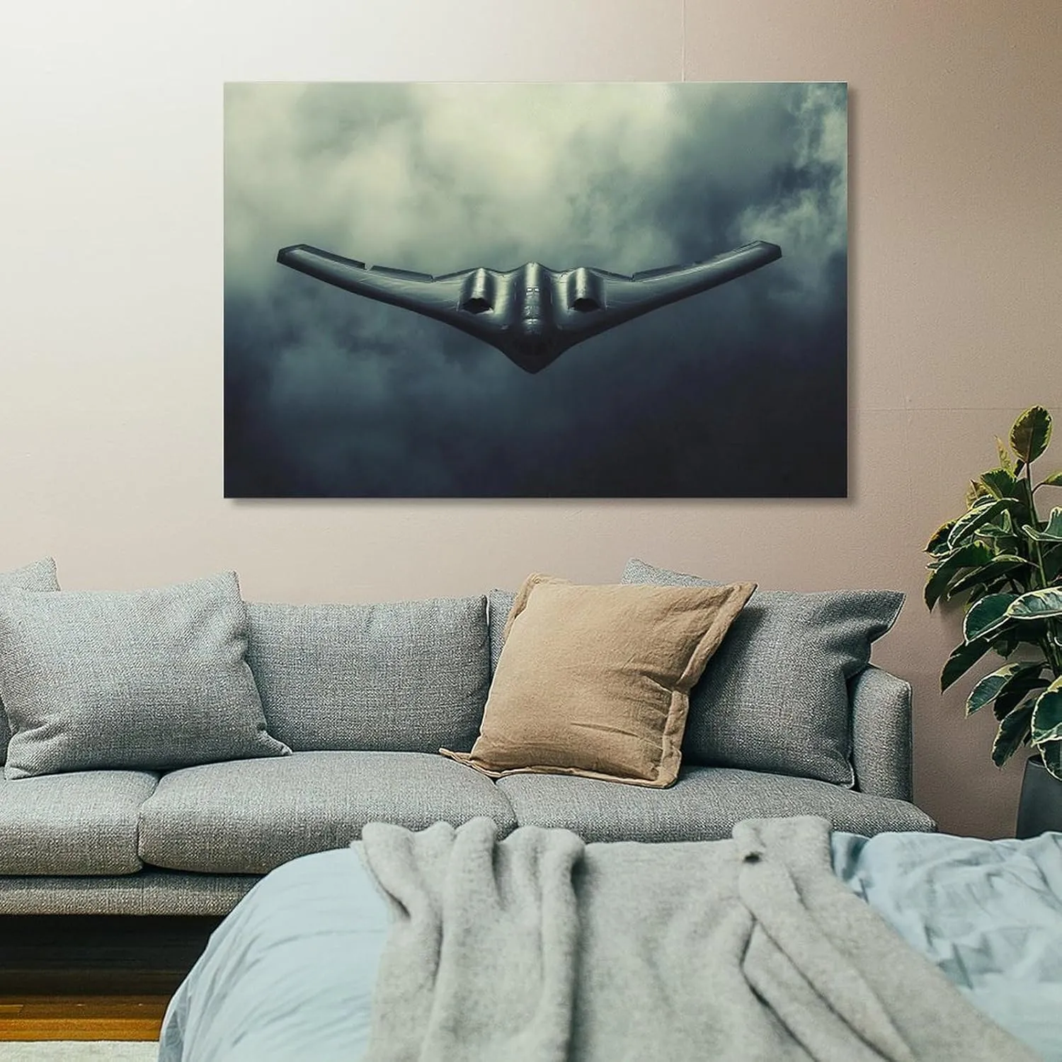 Aviation Wall Decor Northrop-Grumman B-2 Spirit Bomber Art Print Poster (18) Wall Art Picture Painting Poster Canvas Print Posters Artworks Bedroom Living Room Decor 20x30inch(50x75cm)