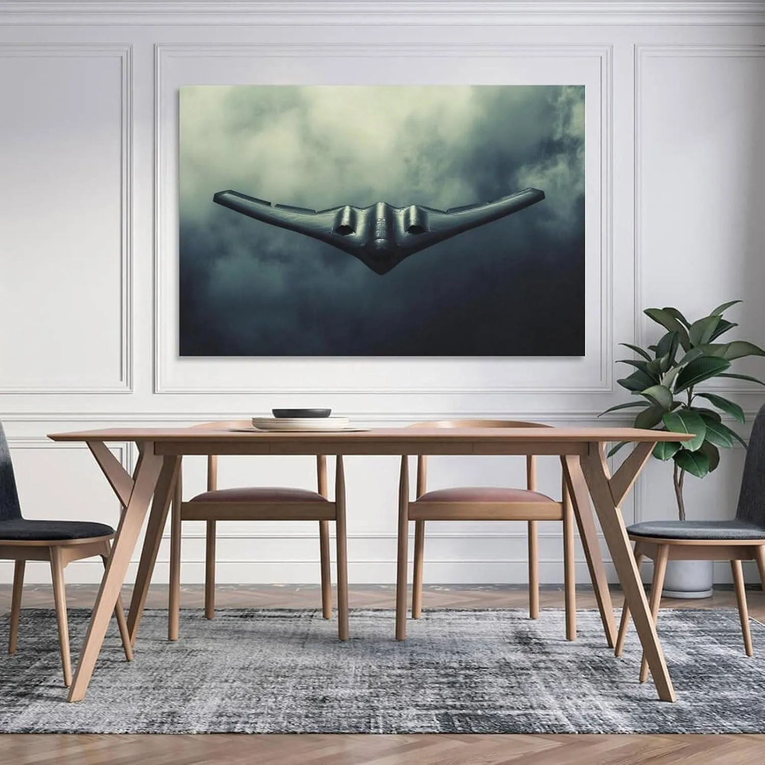 Aviation Wall Decor Northrop-Grumman B-2 Spirit Bomber Art Print Poster (18) Wall Art Picture Painting Poster Canvas Print Posters Artworks Bedroom Living Room Decor 20x30inch(50x75cm)