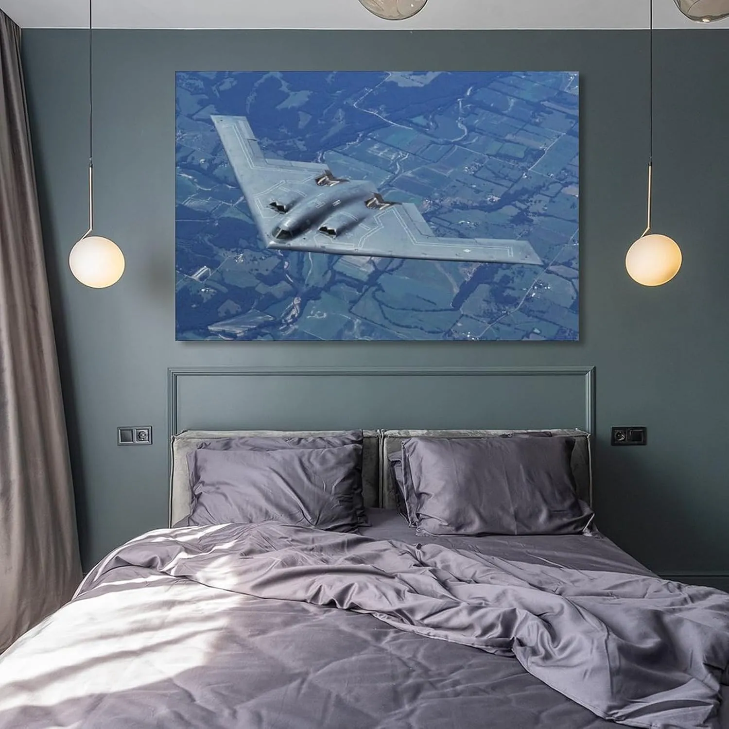 Aviation Wall Decor Northrop-Grumman B-2 Spirit Bomber Art Print Poster (4) Picture Print Wall Art Poster Painting Canvas Posters Artworks Room Aesthetic 20x30inch(50x75cm)