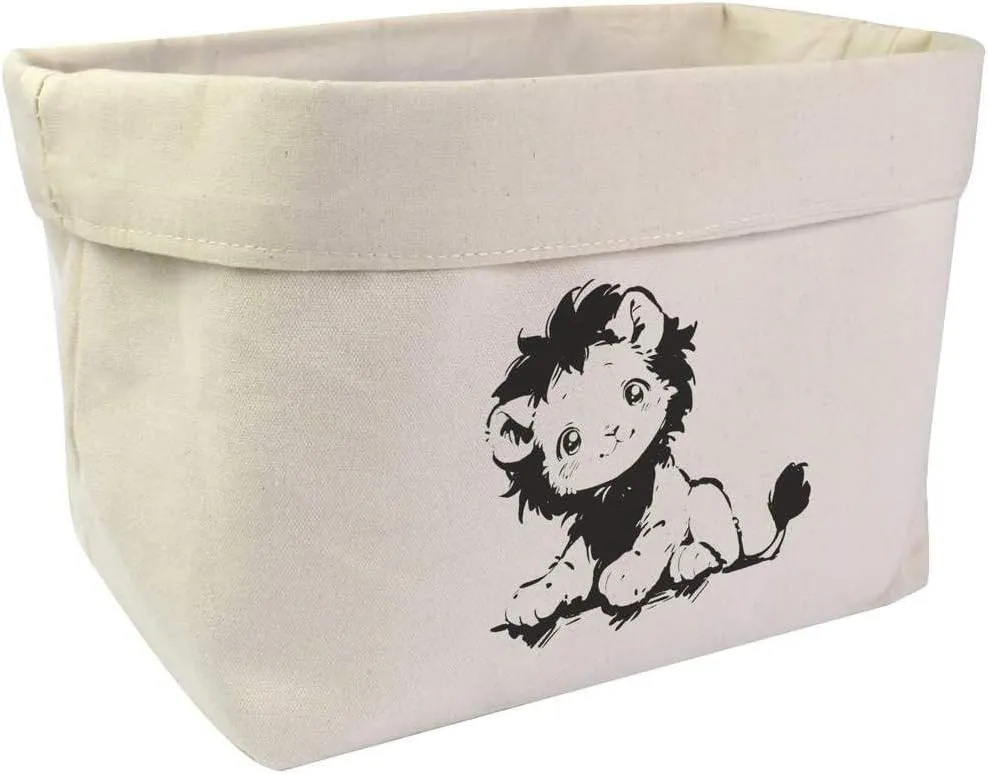 Azeeda Large 'Cute Sketchy Lion ' Canvas Organiser/Storage Bag (OR00037936)