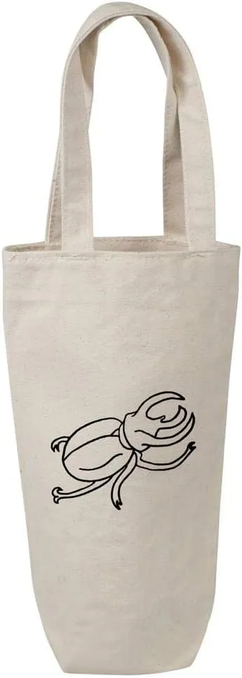 Azeeda 'Stag Beetle' Cotton Wine Bottle Gift/Travel Bag (BL00014294)
