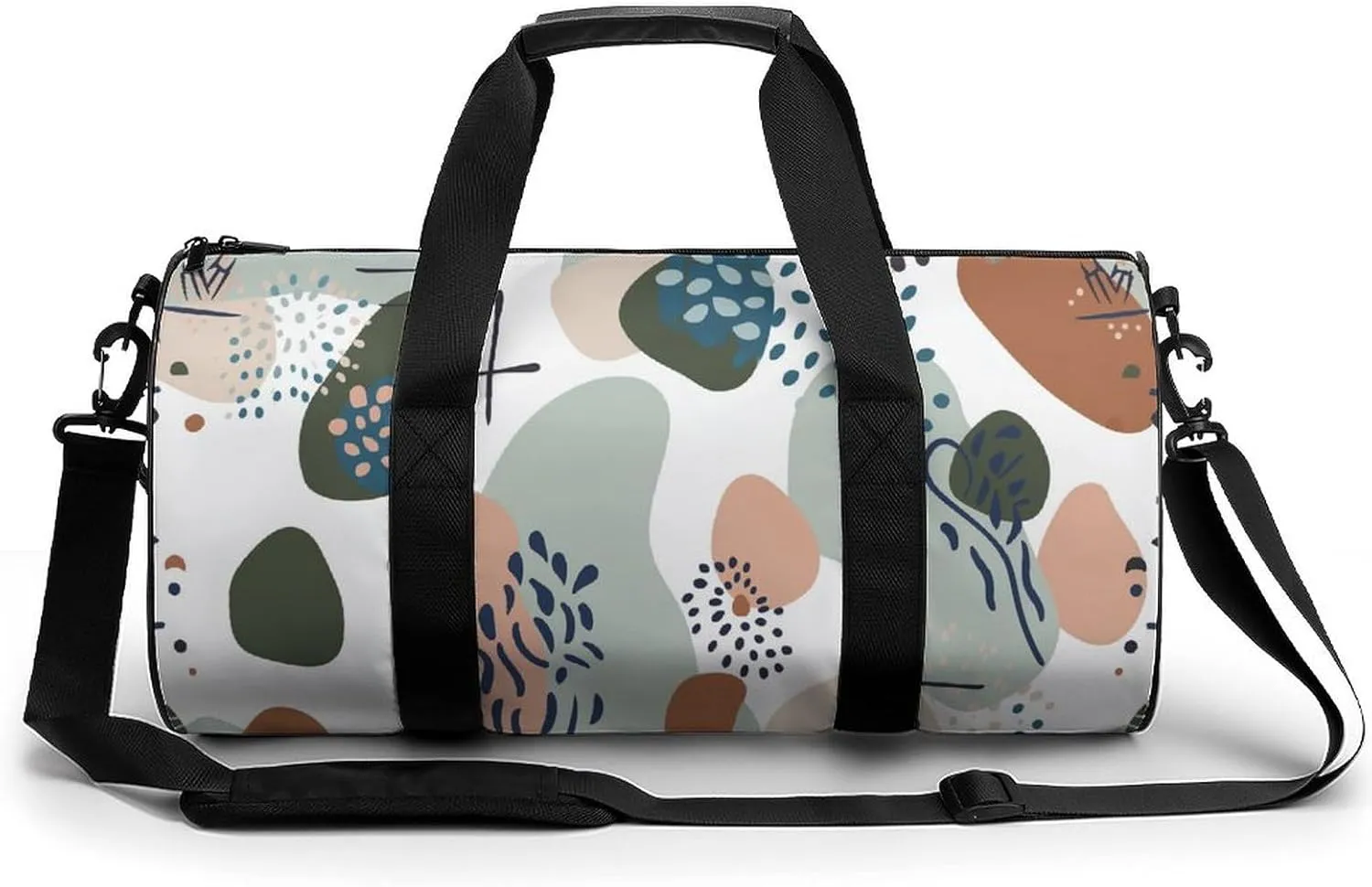 Baby Nursery Pattern Travel Gym Bag for Women Men Cute Style Cylindrical Duffle Bag Sport Workout Bag with Shoulder Strap