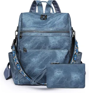 Backpack Purse for Women Pu Leather Travel Backpack Fashion Designer Shoulder Bag Ladies Convertible Handbags