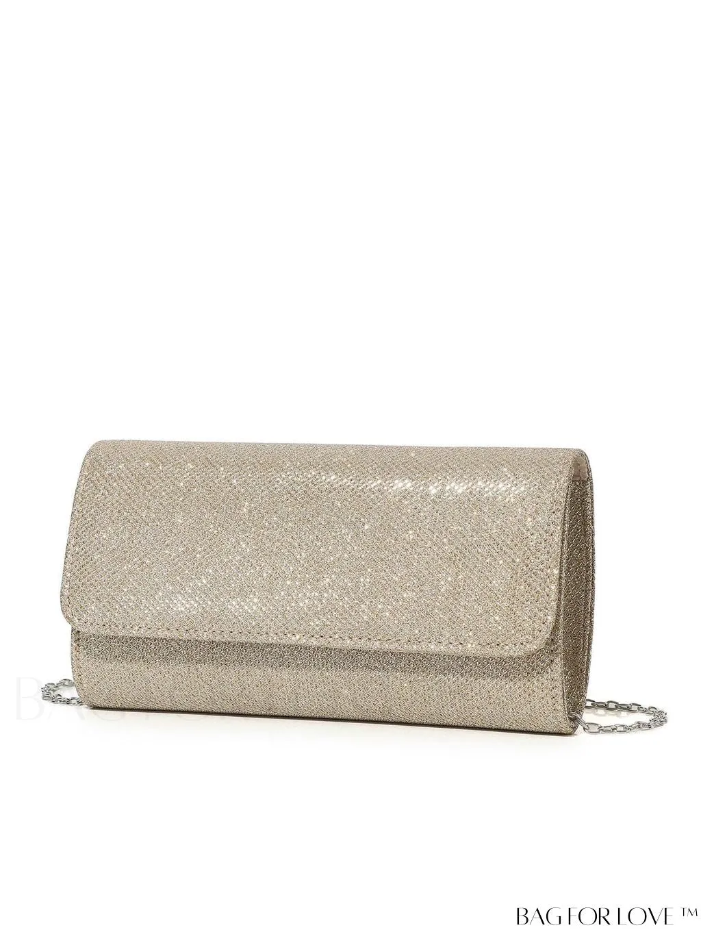 BagForLove - Compact Black Glitter Party Envelope Bag