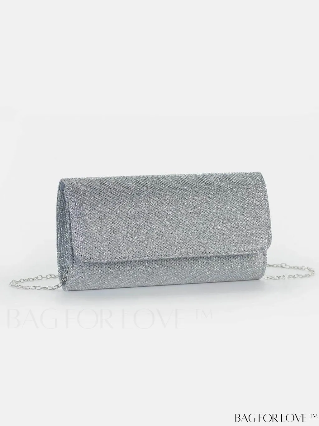 BagForLove - Compact Black Glitter Party Envelope Bag