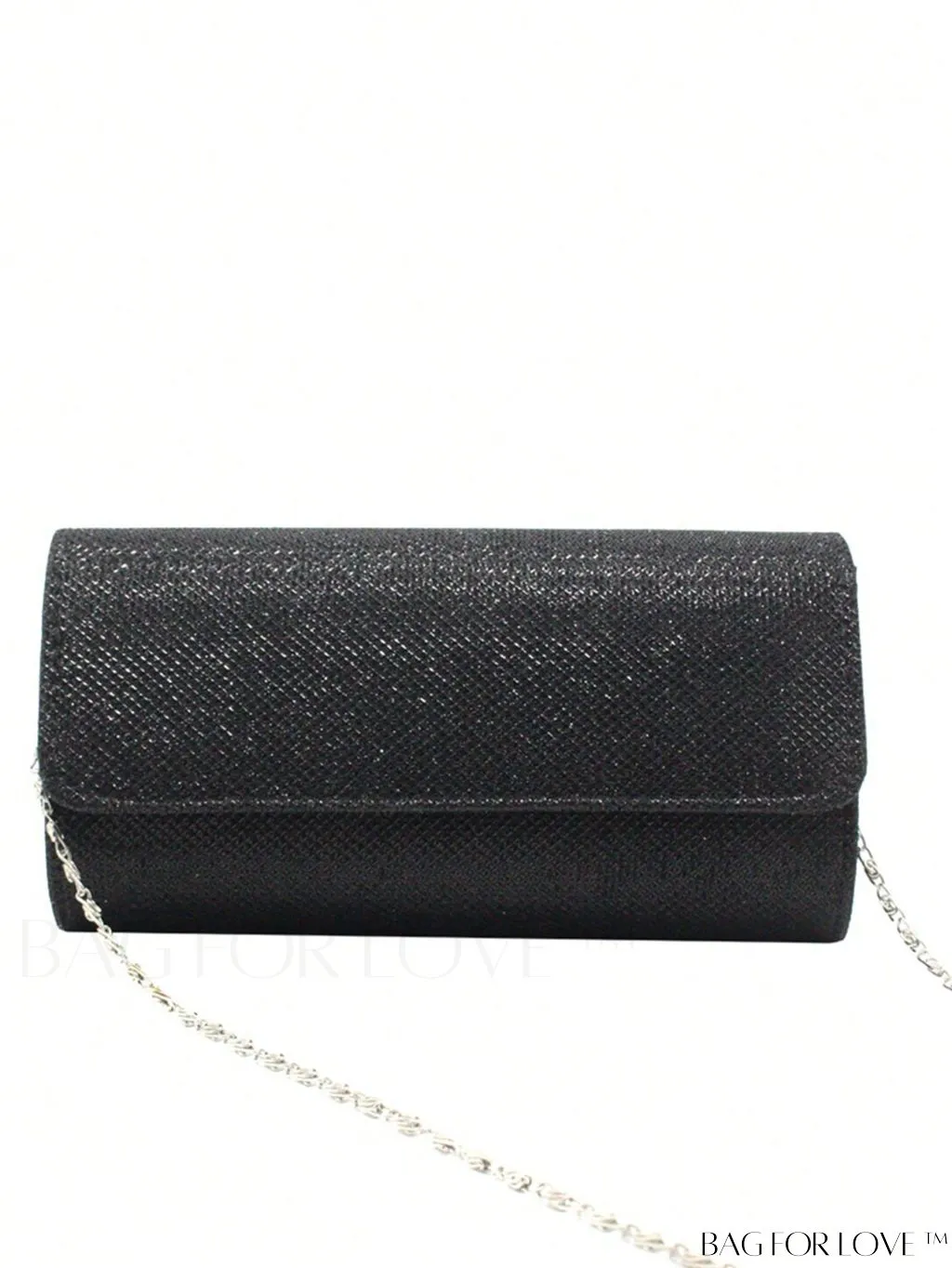 BagForLove - Compact Chain Strap Flap Fashion Box Bag in Solid Color