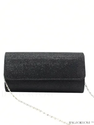 BagForLove - Compact Chain Strap Flap Fashion Box Bag in Solid Color