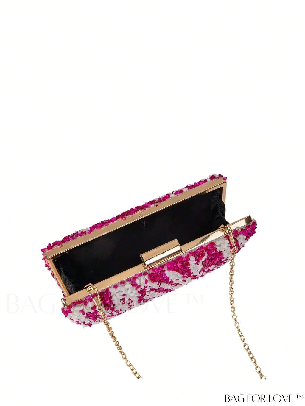 BagForLove - Compact Colorblock Box Bag with Chain Strap