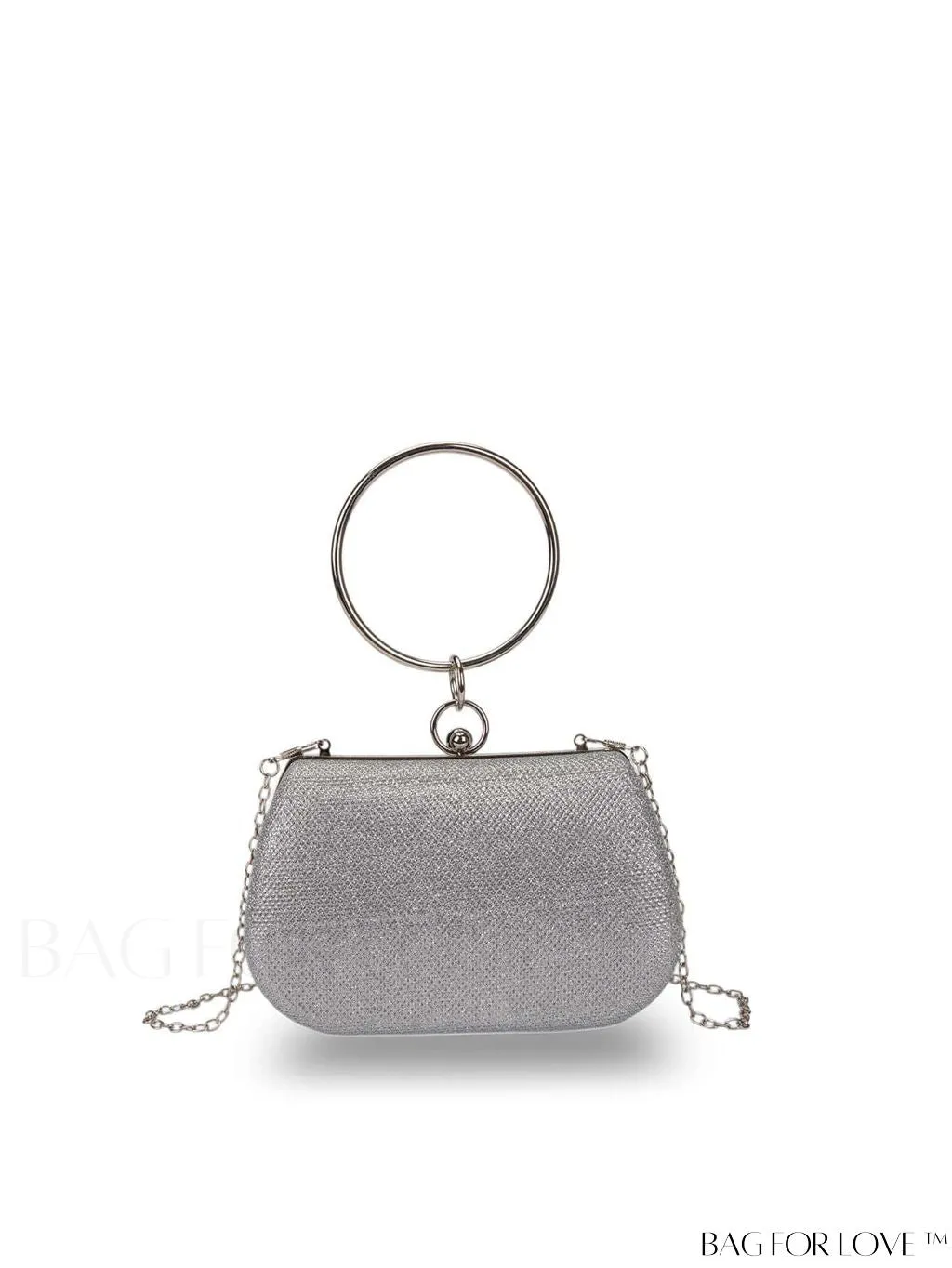 BagForLove - Compact Glam Chain Box Bag with Top Ring Handle