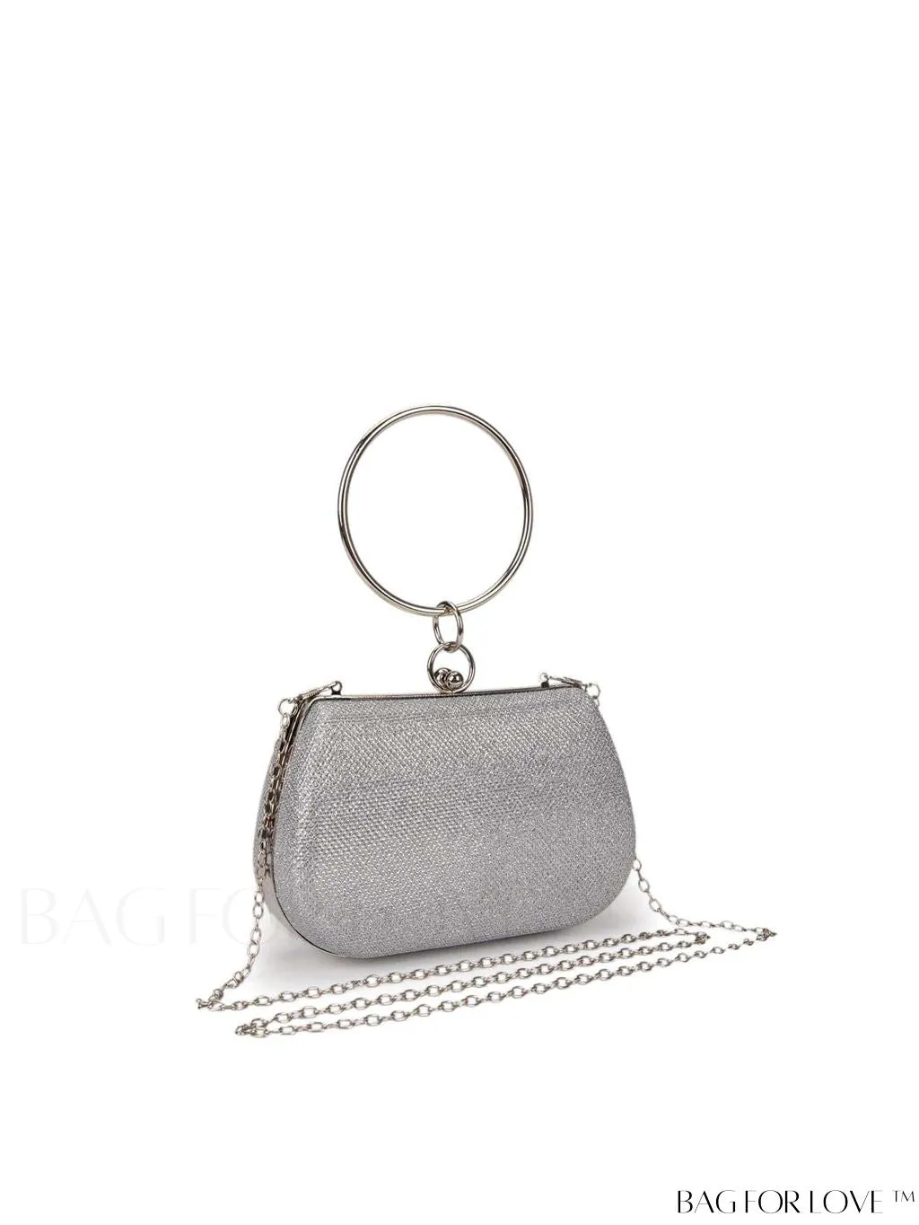 BagForLove - Compact Glam Chain Box Bag with Top Ring Handle