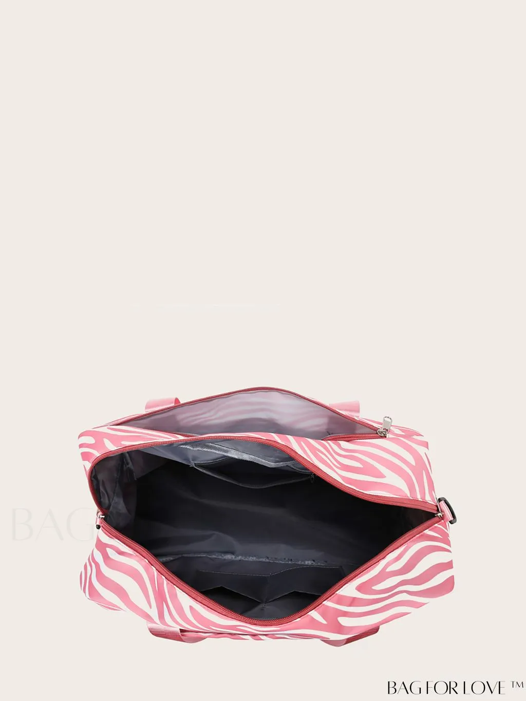 BagForLove - Multifunctional Zebra Print Travel Duffel with Shoe Compartment, Waterproof & Abrasion-Resistant Gym Bag