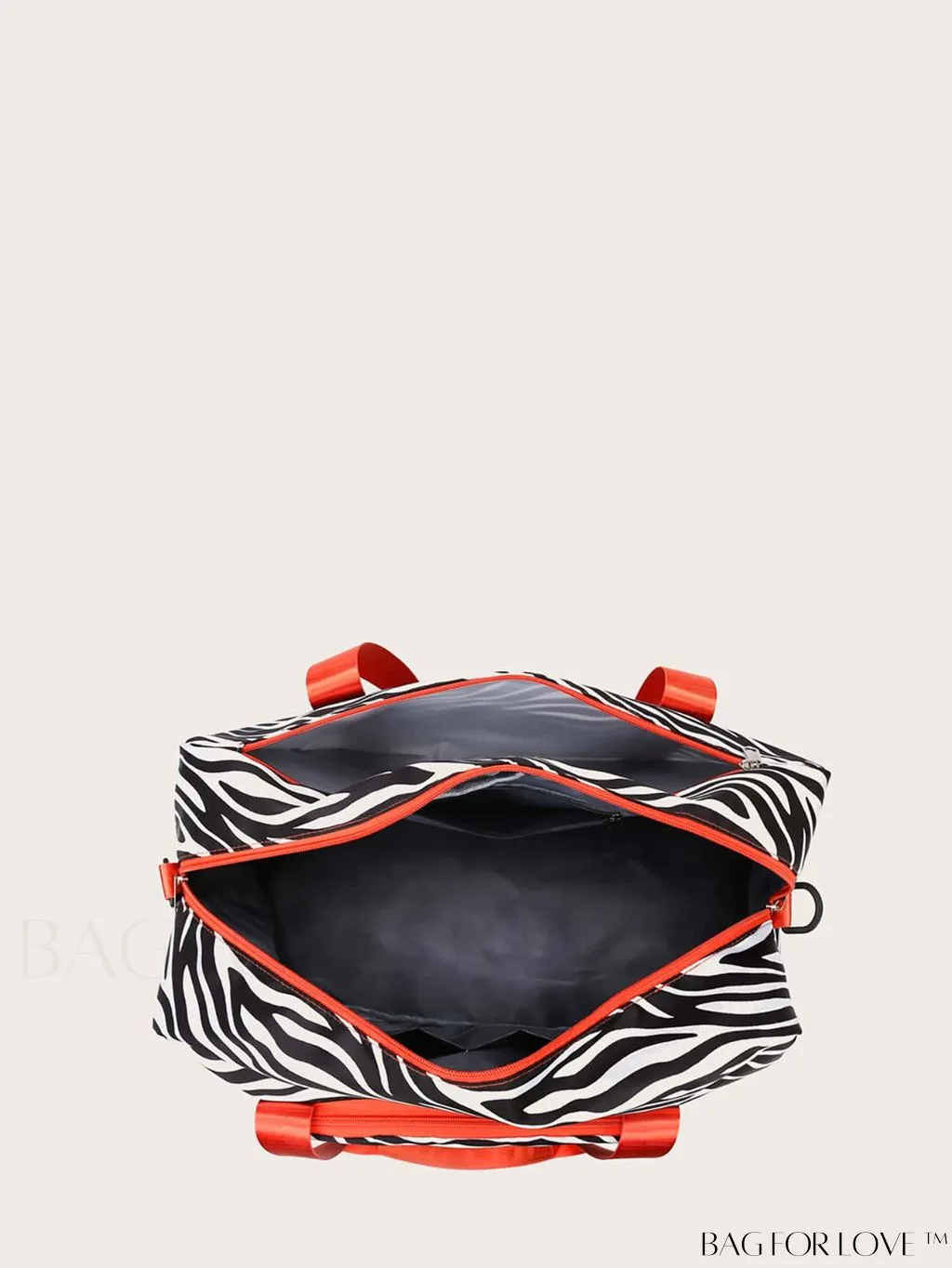 BagForLove - Multifunctional Zebra Print Travel Duffel with Shoe Compartment, Waterproof & Abrasion-Resistant Gym Bag