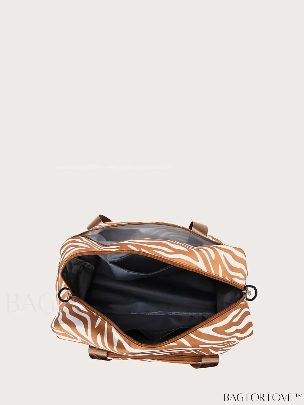 BagForLove - Multifunctional Zebra Print Travel Duffel with Shoe Compartment, Waterproof & Abrasion-Resistant Gym Bag